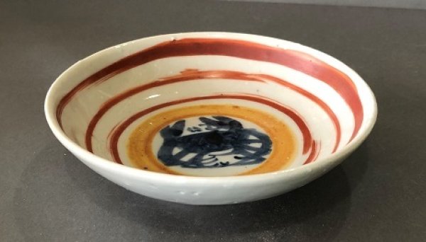 画像1: 赤コマかに4.5寸皿 (1)